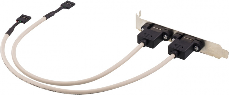 DELTACO USB 2.0 -kaapeli emolevylle, 2x IDC5 na - 2x USB-A na, 0,3m DELTACO USB 2.0 -kaapeli emolevylle, 2x IDC5 na - 2x USB-A na, 0,3m