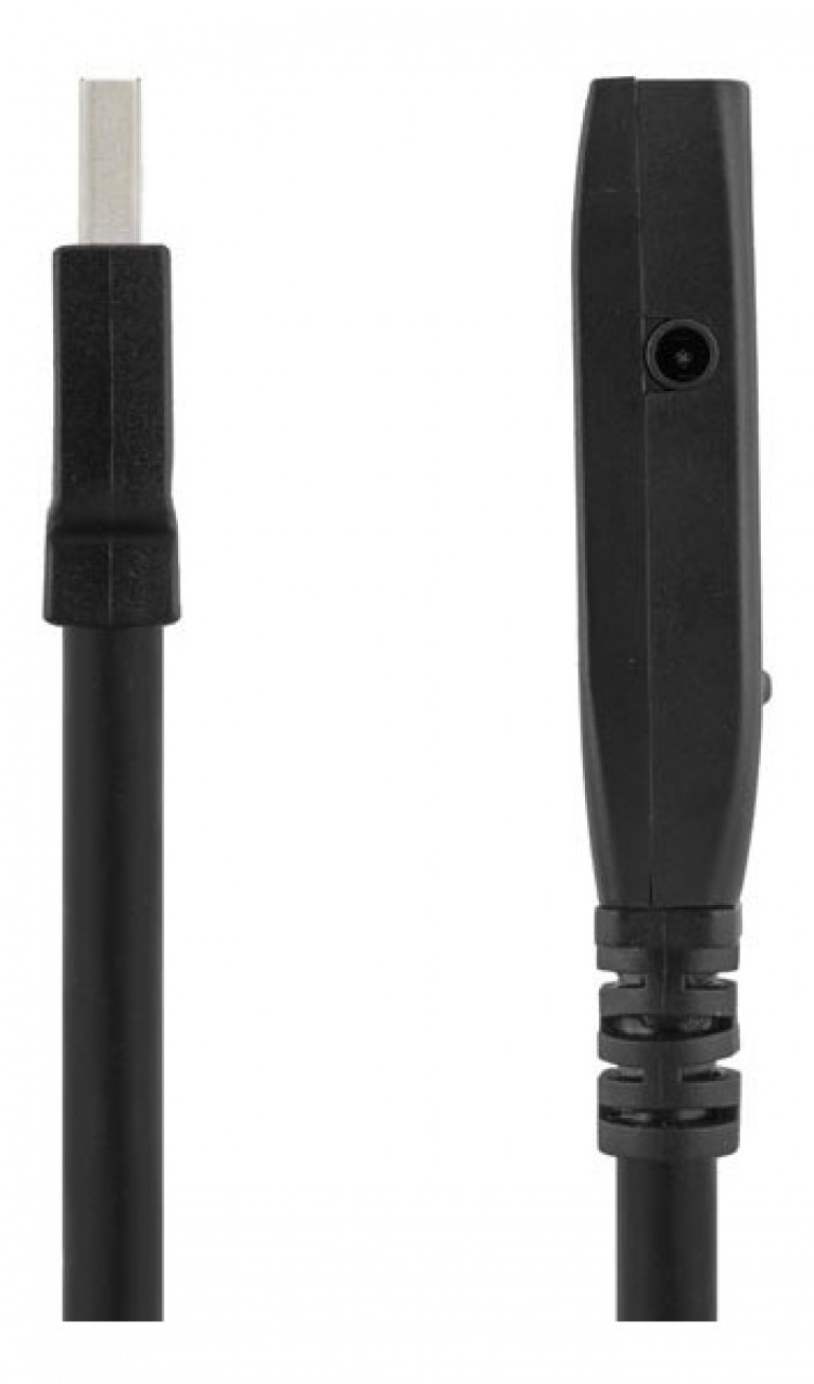 DELTACO aktiivinen USB 3.0-jatkokaapeli, Tyyppi A ur - na, 7m, musta