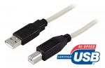 DELTACO USB 2.0 -kaapeli, Type A uros - Type B uros, 3m DELTACO USB 2.0 -kaapeli, Type A uros - Type B uros, 3m