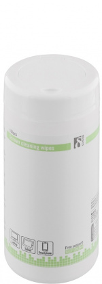 DELTACO kosteuspyyhe näytön puhdistamiseen, 100 kpl, valkoinen