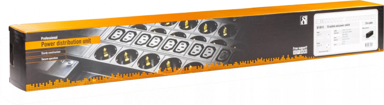 DELTACO Virtapaneeli 15xCEE 7/4, 1xCEE 7/7, kosketussuoja, 2m,musta