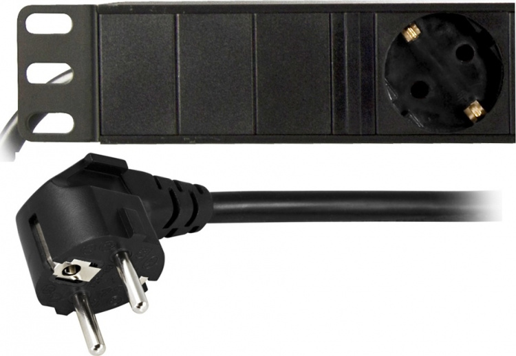 DELTACO virtapaneeli, 6xCEE 7/4, 1xCEE 7/7, 2m kaapeli, musta