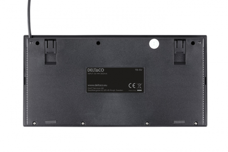 DELTACO pienikok. näppäimistö, 89 näppäintä, pohjoismainen, USB, musta