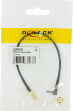 DeLOCK sovitin, CRC-9 ur 90° kulma - suora SMA na, 0,2m, musta