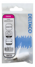 DELTACO antenniliitin, 9,5mm uros, ruuviasennus