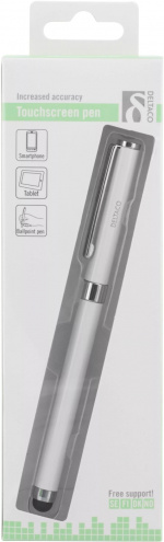 DELTACO kynä kosketusnäytölle, kuulakärkikynä musta muste, valk.