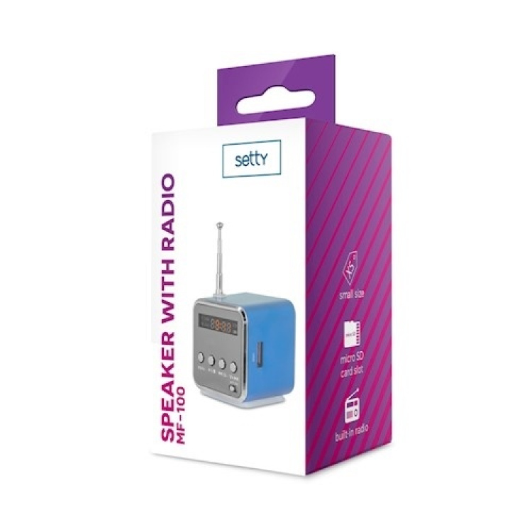 Setty MF-100, Langaton kaiutin radiolla, sininen