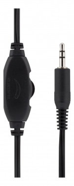 DELTACO stereokuulokkeet, äänensäätö, 1x 3,5mm, musta