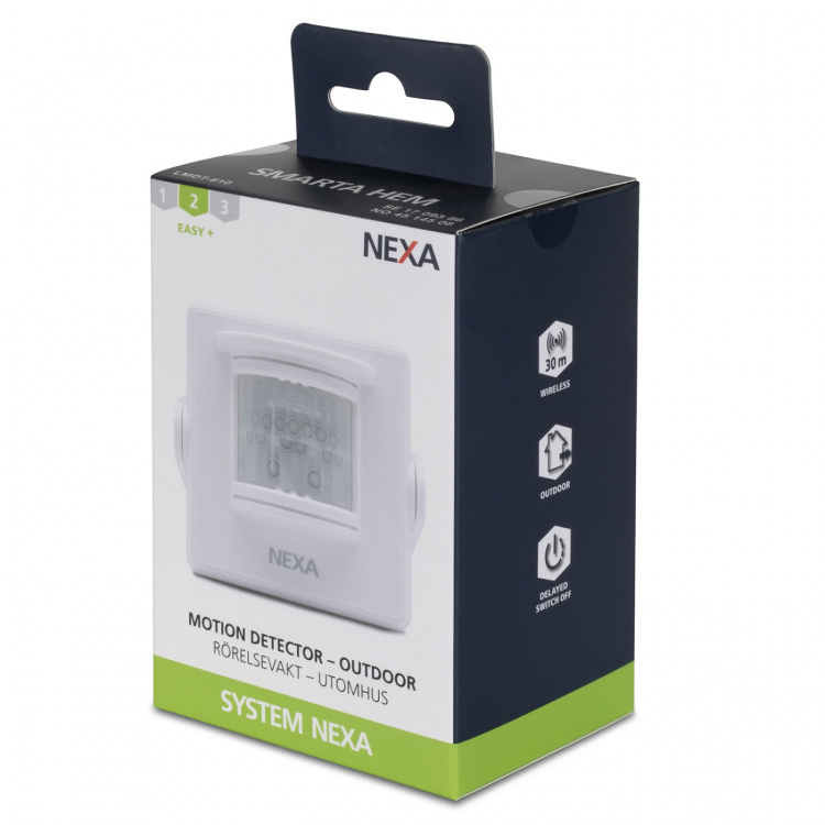 Nexa langaton lähetin jossa on liiketunnistin/IR-tunnistin, IP44
