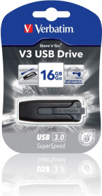 Verbatim USB 3.0 minne, Store\'N\'Go V3, 16GB, grå Verbatim USB 3.0 minne, Store\'N\'Go V3, 16GB, grå