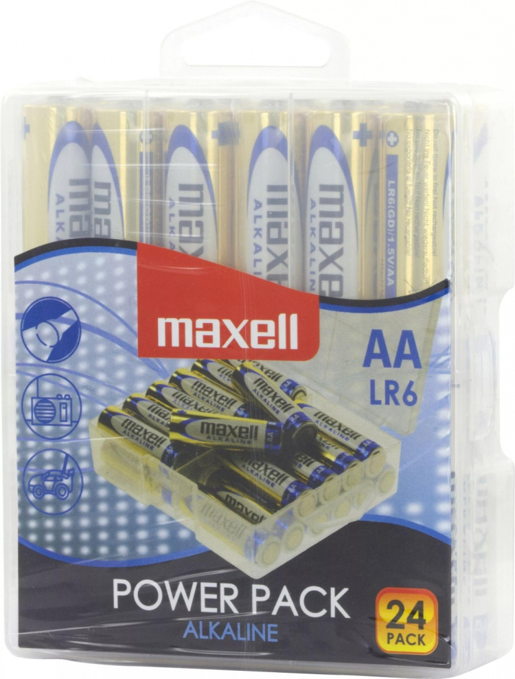 Maxell Power Pack Alkaline paristot, LR6 (AA), 1,5V, 24-pakkaus