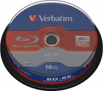 Verbatim BD-RE SL, 2x, 25GB/200min, 10-pakkaus spindle, Hard Coat