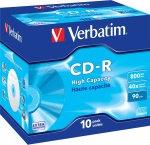 Verbatim CD-R, 40x, 800 MB/90 min, 10-pakkaus, jewel case