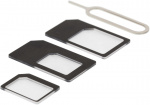DELTACO SIM-korttisovitin, micro/mini/nano-sim, musta DELTACO SIM-korttisovitin, micro/mini/nano-sim, musta
