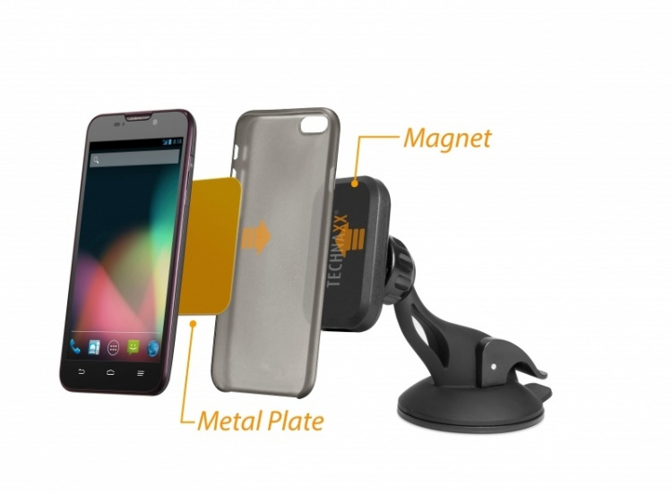 Technaxx magneettinen autoteline älypuhelimille ja tableteille + autolaturi (TE09) Technaxx magneettinen autoteline älypuhelimille ja tableteille + autolaturi (TE09)