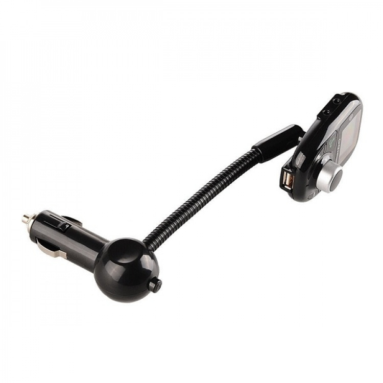 FM-lähetin Bluetooth handsfree-ominaisuudella ja autolaturilla, musta FM-lähetin Bluetooth handsfree-ominaisuudella ja autolaturilla, musta