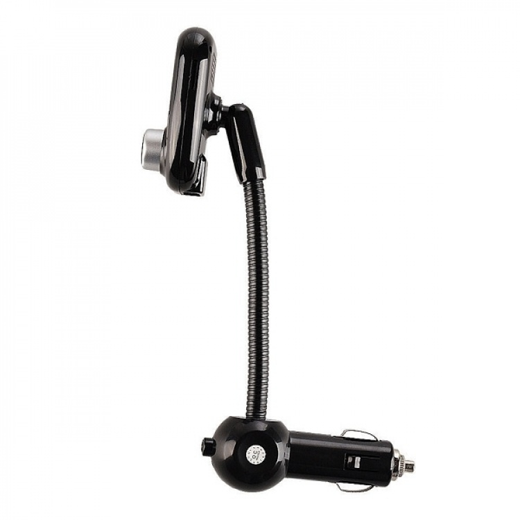 FM-lähetin Bluetooth handsfree-ominaisuudella ja autolaturilla, musta FM-lähetin Bluetooth handsfree-ominaisuudella ja autolaturilla, musta