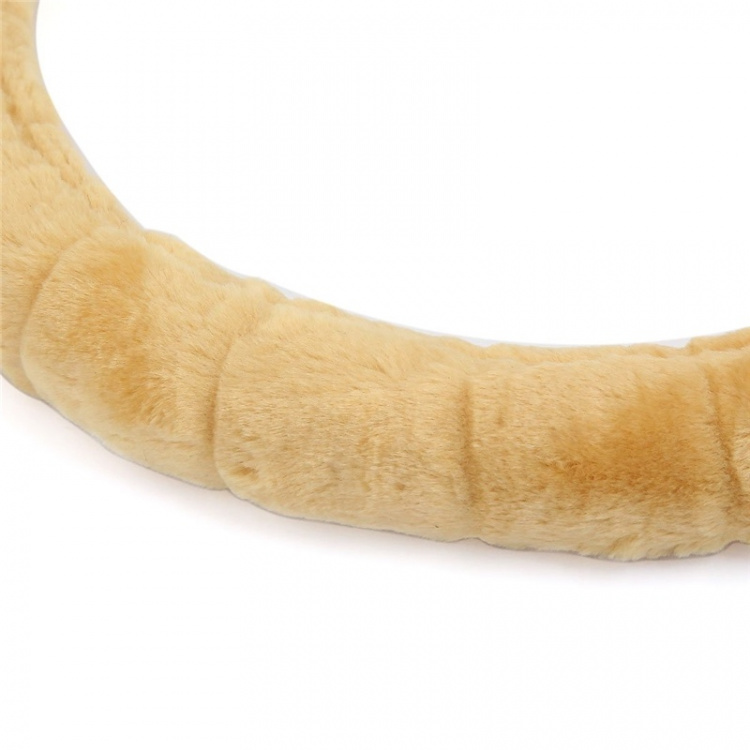 Steering Wheel Muff - Pehmeä, lämmin tekoturkis ohjauspyörän suojus, sopii useimpiin autoihin, Beige Steering Wheel Muff - Pehmeä, lämmin tekoturkis ohjauspyörän suojus, sopii useimpiin autoihin, Beige