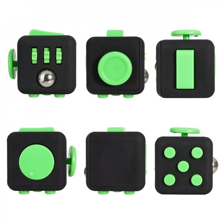 Fidget Cube, musta/vihreä Fidget Cube, musta/vihreä