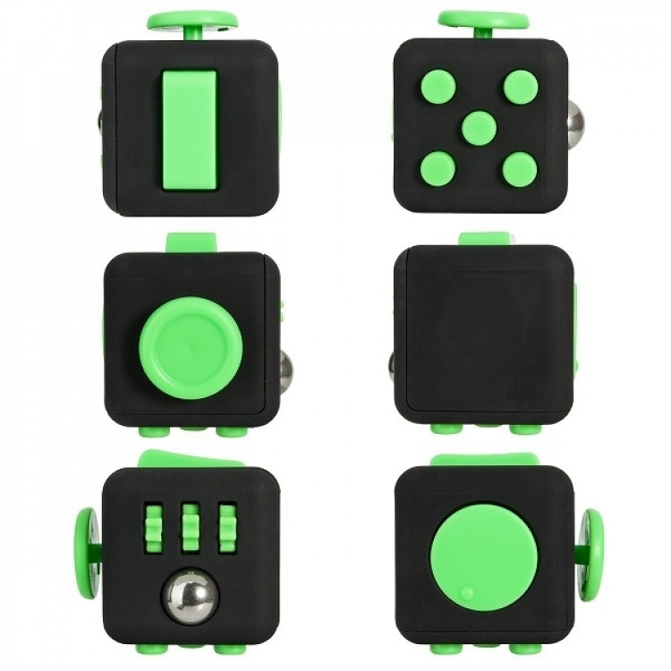 Fidget Cube, musta/vihreä Fidget Cube, musta/vihreä