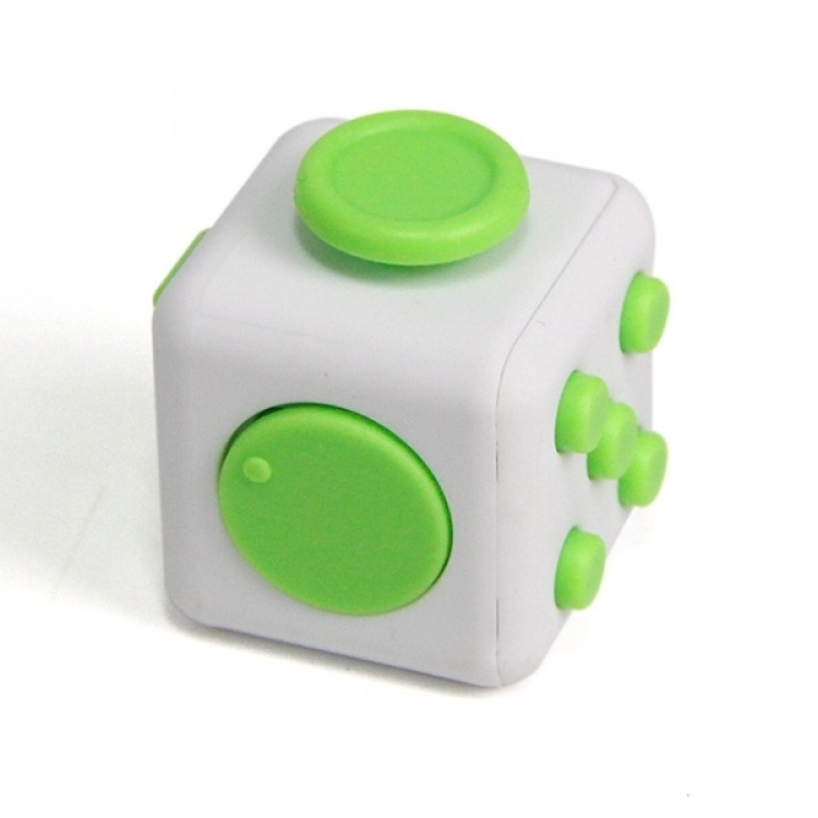 Fidget Cube, lisää keskittymistä, valkoinen/vihreä Fidget Cube, lisää keskittymistä, valkoinen/vihreä