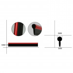 Joustava Universal koristelista 5m, punainen Joustava Universal koristelista 5m, punainen