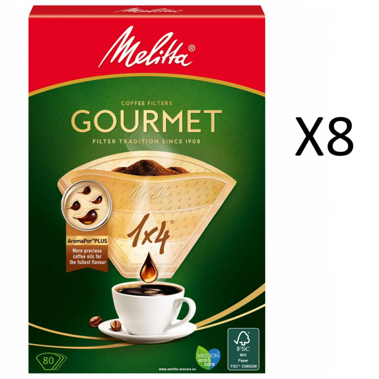 Melitta Kaffefilter Gourmet 1X4 Oblekt Melitta Kaffefilter Gourmet 1X4 Oblekt