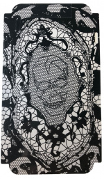 Nahka Iphone XS:lle Skull - Musta Nahka Iphone XS:lle Skull - Musta