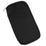 Matkustuslompakko passille ja matkustusasiakirjoille, musta