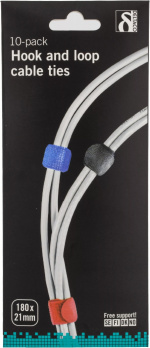 DELTACO kaapeleiden merkintänauhat, tarrat, 10-pakkaus