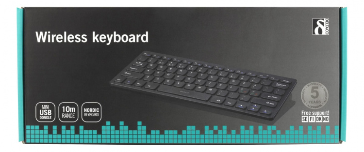 DELTACO langaton mininäppäimistö, hiljaiset näpp, 10m DELTACO langaton mininäppäimistö, hiljaiset näpp, 10m