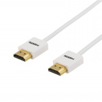 DELTACO ohut HDMI-kaapeli, HDMI High Speed with Ethernet, 2m, valk. DELTACO ohut HDMI-kaapeli, HDMI High Speed with Ethernet, 2m, valk.