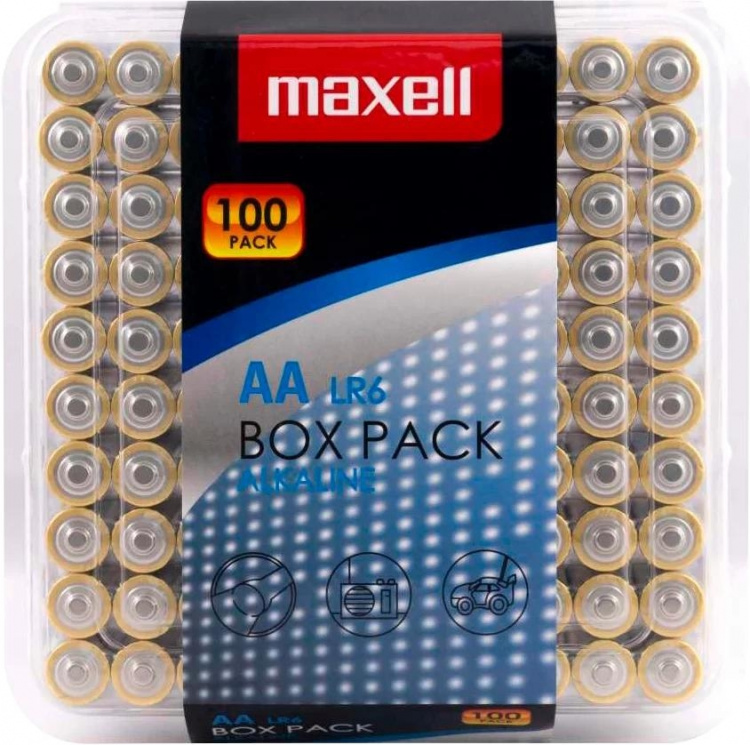 Maxell Box Pack, LR06-/AA-paristoja, alkalisia, 1,5V, 10kpl