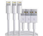 Erittäin laadukkaat USB-kaapelit iPhoneen ja iPadiin, 1 metri (3-pack)
