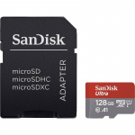 SanDisk minneskort 128GB, Ultra microSDXC, Class 10, UHS-I, 100MB/s
