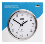 Balance Radio-ohjattava Seinäkello 30 cm Analoginen Hopea/Valkoinen