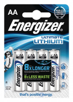 Energizer Litium Paristo AA | 1.5 V DC | 3000 mAh | 4 - Läpipainopakkaus | Hopea