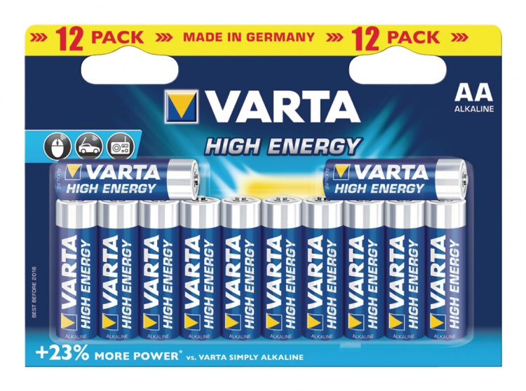 Varta Alkaliparisto AA | 1.5 V DC | 12 - Läpipainopakkaus