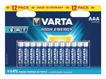 Varta Alkaliparisto AAA 1.5 V High Energy 12-Pakkaus
