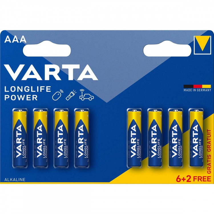 Varta Alkaliparisto AAA 1.5 V High Energy 8-Monipakkaus Varta Alkaliparisto AAA 1.5 V High Energy 8-Monipakkaus