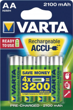 Varta Ladattava Ni-MH-Akku AA | 1.2 V DC | 2100 mAh | 4-Blister-kortti