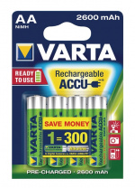 Varta Ladattava Ni-MH-Akku AA | 1.2 V DC | 2500 mAh | 4-Blister-kortti Varta Ladattava Ni-MH-Akku AA | 1.2 V DC | 2500 mAh | 4-Blister-kortti
