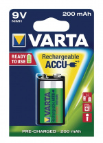 Varta Ladattava Ni-MH-Akku E | 9 V DC | 200 mAh | Esiladattu | 1 - Läpipainopakkaus | 6HR61 | Keltainen / Vihreä Varta Ladattava Ni-MH-Akku E | 9 V DC | 200 mAh | Esiladattu | 1 - Läpipainopakkaus | 6HR61 | Keltainen / Vihreä