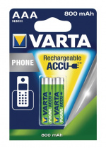 Varta Ladattava Ni-MH-Akku AAA | 1.2 V DC | 750 mAh | Esiladattu | 2-Blister-kortti Varta Ladattava Ni-MH-Akku AAA | 1.2 V DC | 750 mAh | Esiladattu | 2-Blister-kortti