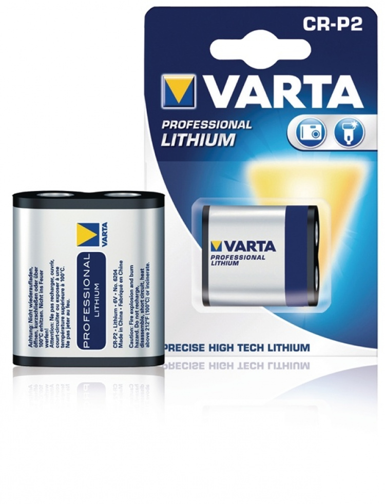 Varta Lithium Battery CR-P2 | 6 V DC | 1450 mAh | 1 - Läpipainopakkaus | Harmaa / Hopea Varta Lithium Battery CR-P2 | 6 V DC | 1450 mAh | 1 - Läpipainopakkaus | Harmaa / Hopea