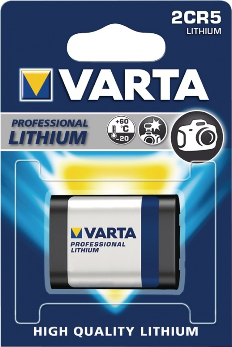 Varta Lithium Battery 2CR5 | 6 V DC | 1400 mAh | 1 - Läpipainopakkaus | Harmaa / Hopea Varta Lithium Battery 2CR5 | 6 V DC | 1400 mAh | 1 - Läpipainopakkaus | Harmaa / Hopea