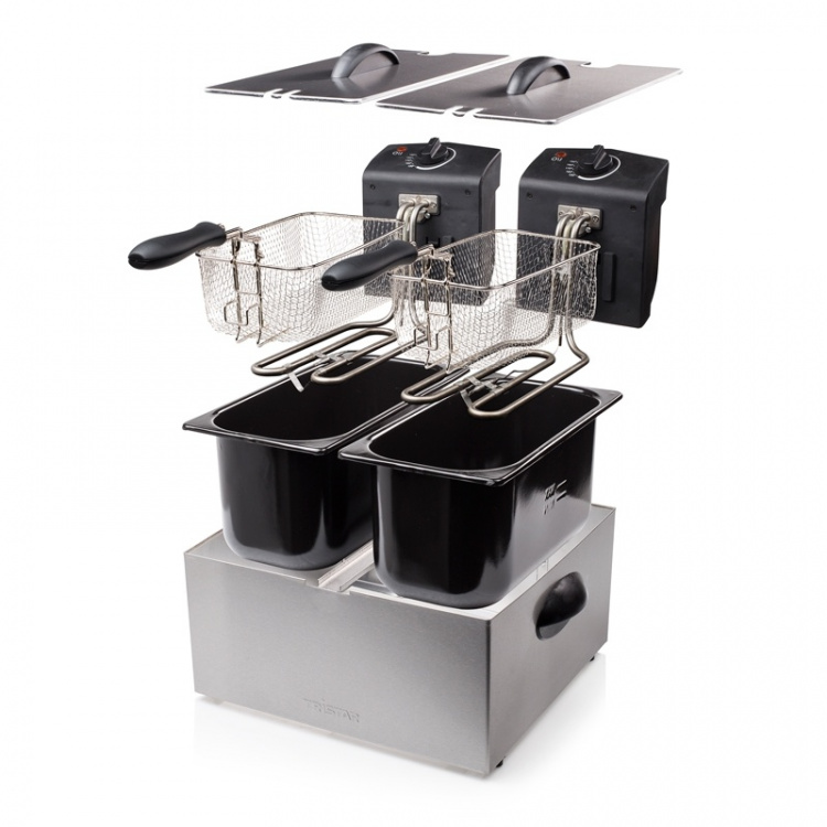 Tristar Fritös Dubbel Rostfri 2 X 3l Tristar Fritös Dubbel Rostfri 2 X 3l