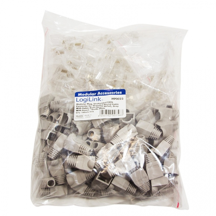 LogiLink Modularplugg Cat6 Oskärm 100st