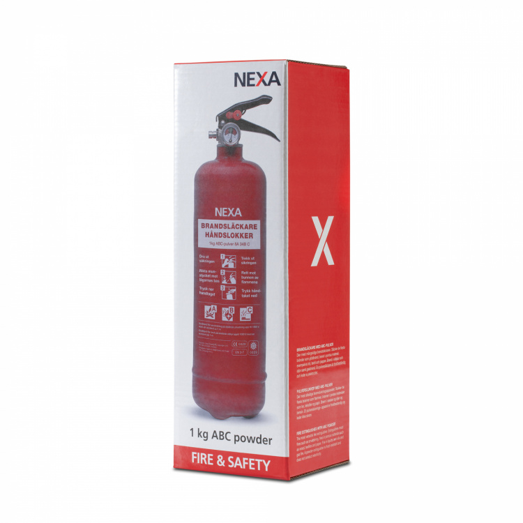 Nexa Fire & Safety Brandsläckare Röd 1kg 8A Nexa Fire & Safety Brandsläckare Röd 1kg 8A