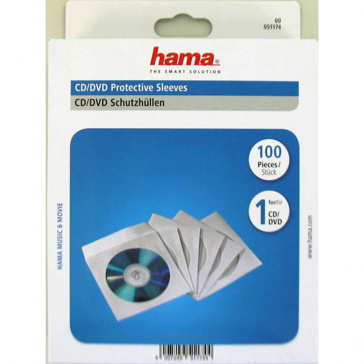 Hama CD-tasku paperia valk. 100kpl